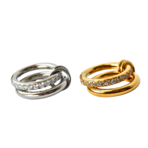 Collections anillo doble con cristales